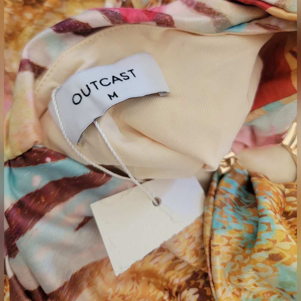 Outcast Veran Playsuit Miami Multi Color Romper sz Medium - Picture 5 of 6